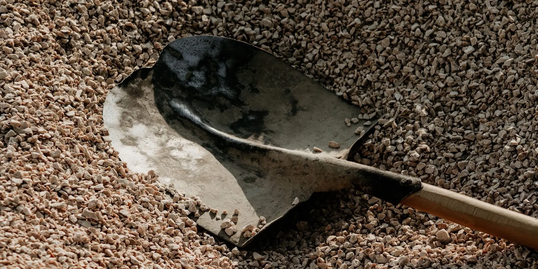A pile of graded crushed stone